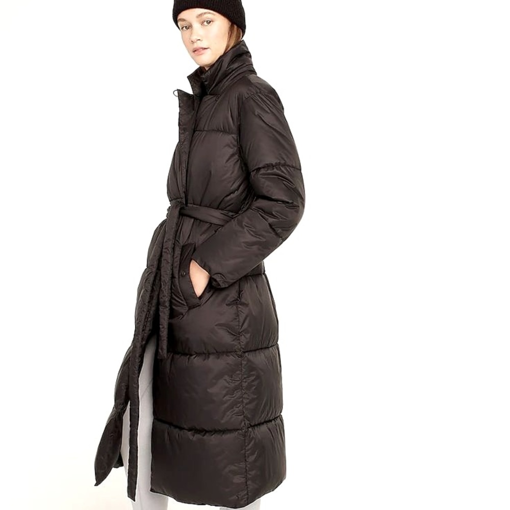 J. CREW PRIMALOFT LONG PUFFER PARKA JACKET (missing belt) SZ XXS